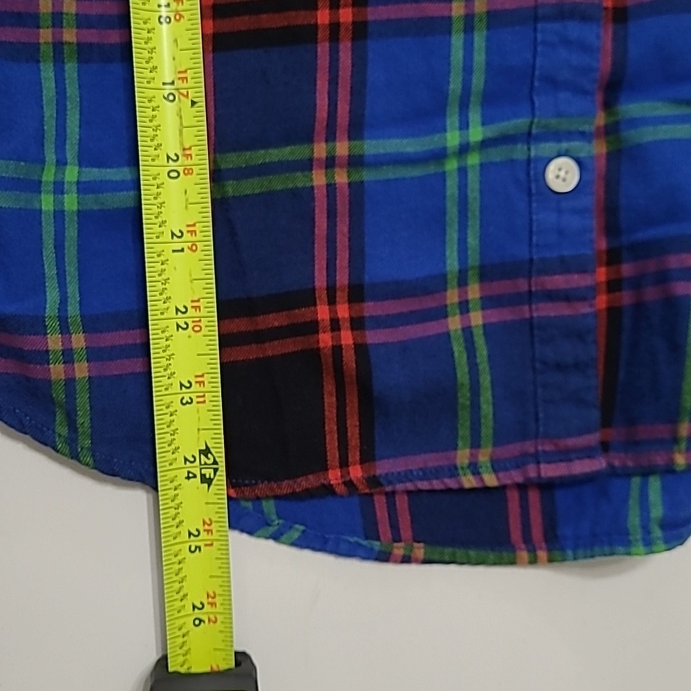 Old Navy - Blue Plaid Flannel Button-Up Shirt size Medium - Picture 5 of 5